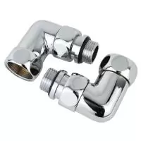 Соединение угловое гайка-штуцер со сгоном  3/4''х1/2'' хром