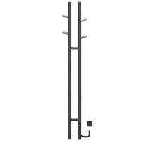 Электрический полотенцесушитель  DUOFIT.E2.L.25х140.H4.40.TIMER.BLACK-WOOD