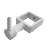 Вешалка-крючок 1 с разъемным кольцом для профиля БЕЛЫЙ