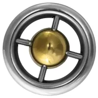 Кольцо декоративное нержавеющее Ø117 №2.2 (с золотой вставкой)