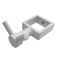 Вешалка-крючок 2 с разъемным кольцом для профиля БЕЛЫЙ