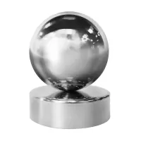 Шар-наконечник нержавеющий Ø50 мм полированный, серебро