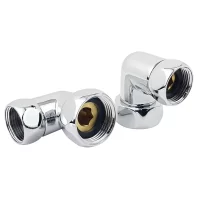 Соединение угловое гайка-гайка  1''х3/4'' хром