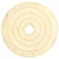 Муслиновый полировальный круг  d150*22 мм, 50 слоев, белый