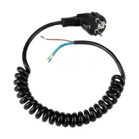 Кабель витой с евровилкой, черный (250V, 16A, IP20)