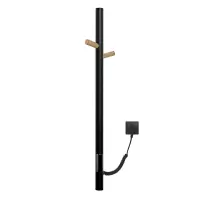 Полотенцесушитель Gloss & Reiter электрический ENKEL.E2.L.15х75.H2 Таймер, чёрный/дерево