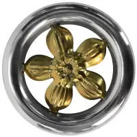 Кольцо декоративное нержавеющее Ø117 №10.1 (с золотой вставкой)