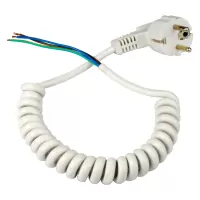 Кабель витой с евровилкой, белый (250V, 16A, IP20)