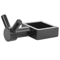 Вешалка c 2 крючком для квадратного профиля ЧЕРНЫЙ