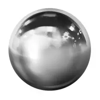 Шар декоративный на стойку нержавеющий Ø63 мм серебро, №15.2 