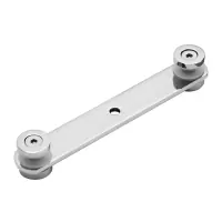 Стеклодержатель нержавеющий пластинный двойной для стекла 6-18мм