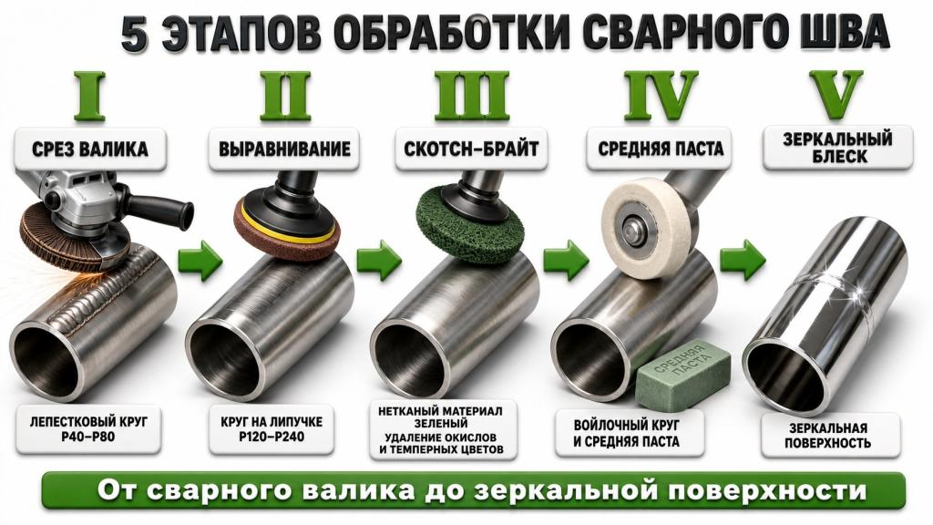 этапы обработки сварных швов