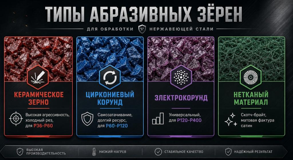 Типы абразивов