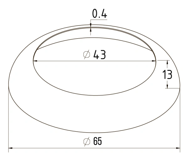 Низ стойки нержавеющий малый Ø42,4/Ø65