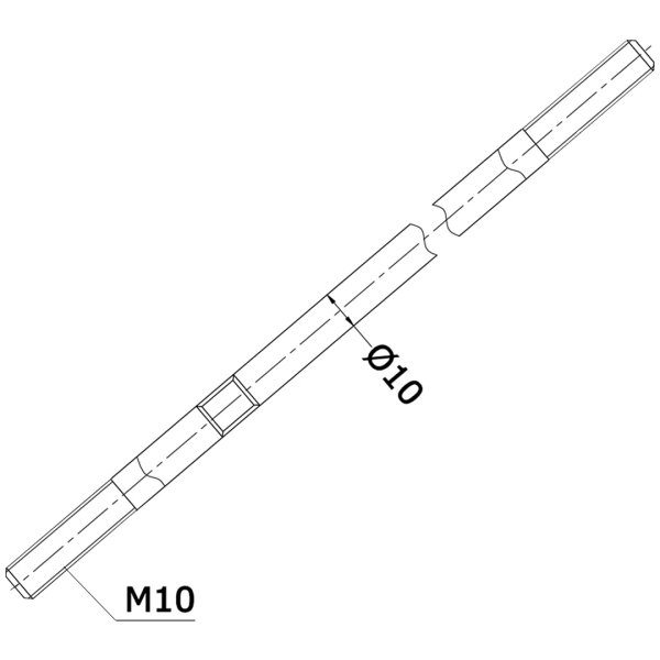 Тетива длиной до 1500мм AISI 304 10,0 mm