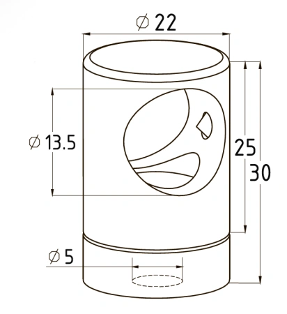 Держатель ригеля нержавеющий Ø12,0 под плоскость - фото 3