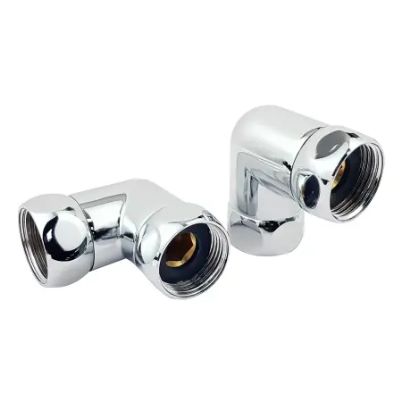 Соединение угловое гайка-гайка  3/4''х3/4'' хром - фото 1