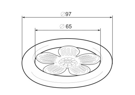 Кольцо декоративное нержавеющее Ø97 №11.1 - фото 1