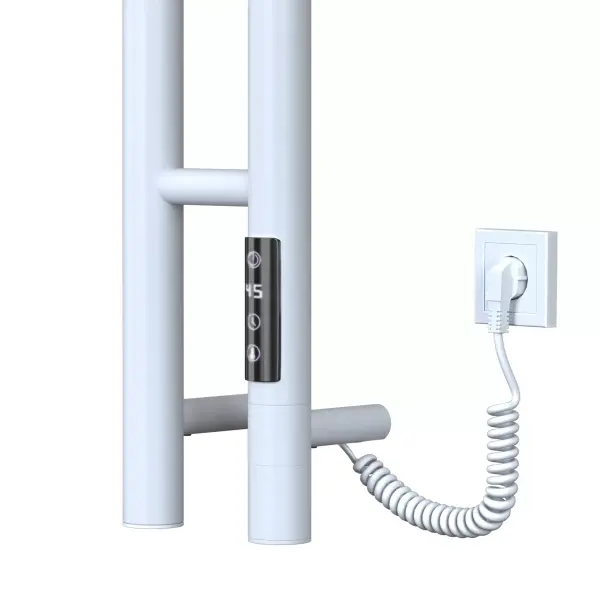 Электрический полотенцесушитель  DUOFIT.E2.L.25х140.H4.40.TIMER.WHITE-WOOD