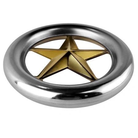 Кольцо декоративное нержавеющее AISI 304 Ø120 №20.2 (с золотой вставкой) - фото 1