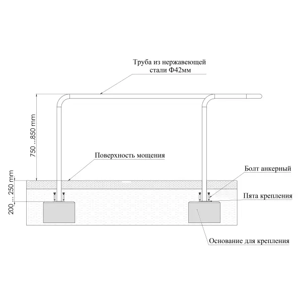Велопарковка из нержавеющей стали Crystal Велопарковка из нержавеющей стали Crystal