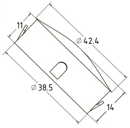 Заглушка нержавеющая штампованная Ø42,4 мм - фото 1