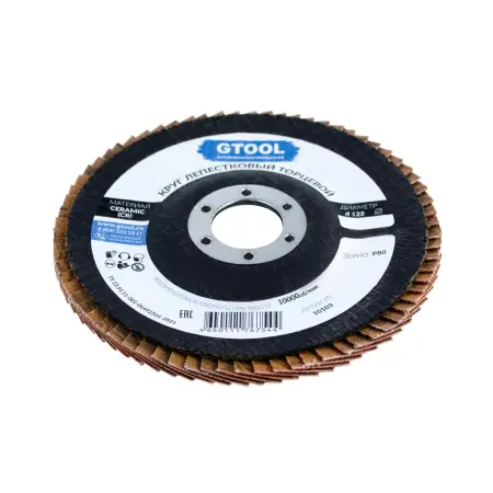 Круг лепестковый торцевой GTOOL TOP PLUS, зерно P80 - фото 1