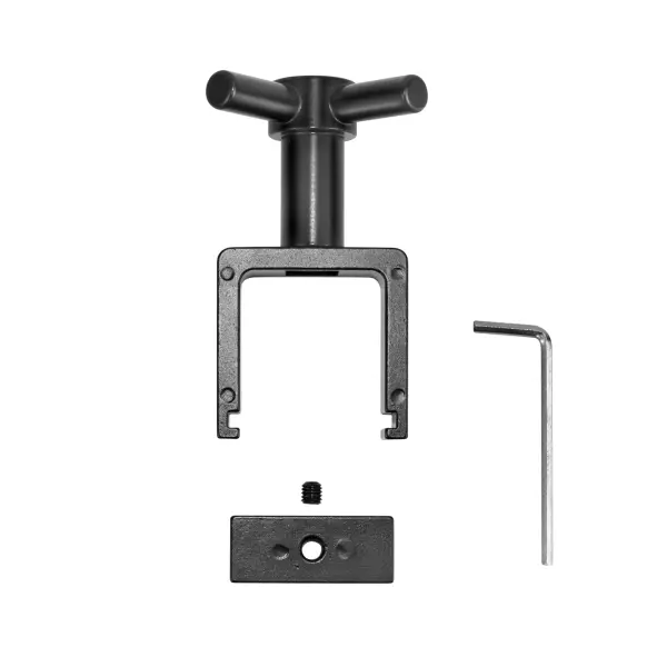 Вешалка c 2 крючком для квадратного профиля ЧЕРНЫЙ