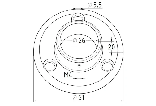 Фланец зажимной  AISI 304 ф25,4