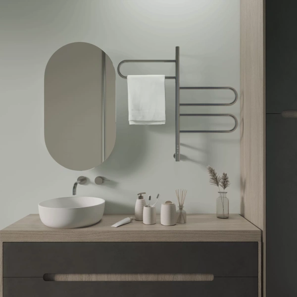 Полотенцесушитель Gloss & Reiter электрический Ti#2 тип.Е2 L.44х80.R3 (Таймер)