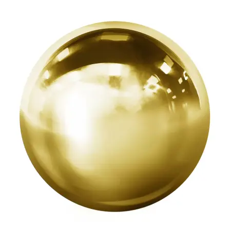 Шар декоративный на стойку нержавеющий Ø63 мм золото, №15.1