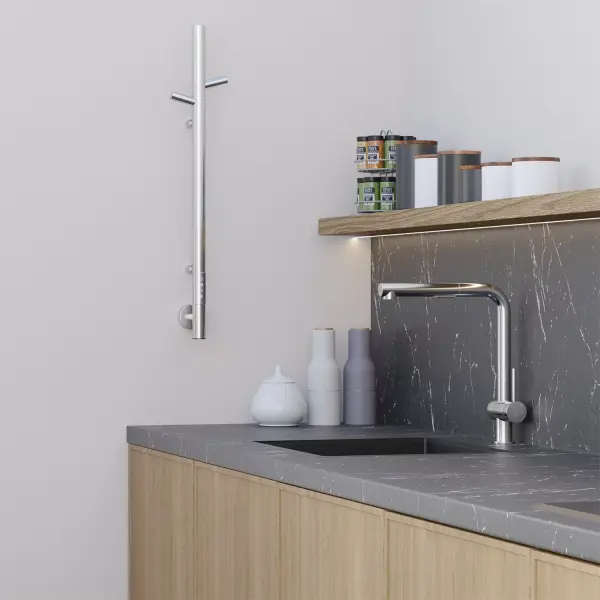 Полотенцесушитель Gloss & Reiter электрический ENKEL.E2.L.15х75.H2 Таймер, хром