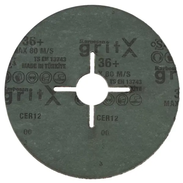 Фибровый круг  KARBOSAN GriteX CER12 P36 125х22мм