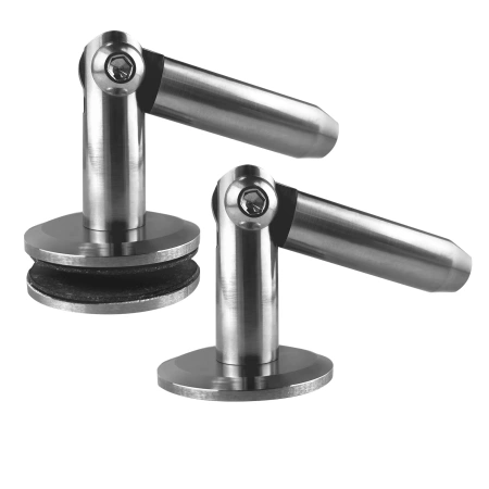 Комплект кронштейнов крепления стеклянного козырька без тетивы, Диаметр шайб - 50 мм - фото 1