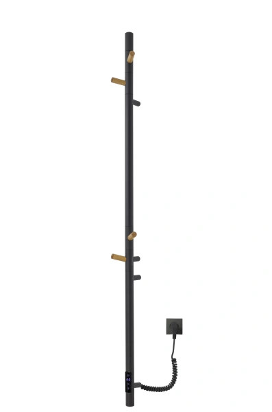 Полотенцесушитель Gloss & Reiter электрический PRIMUM.Е2.L.15х140.Н4.Таймер. Муар чёрный с деревом