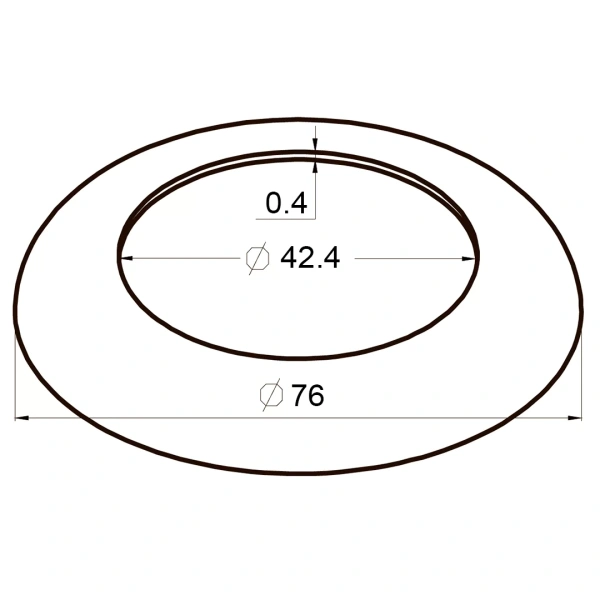 Низ стойки нержавеющий средний Ø42,4/Ø76