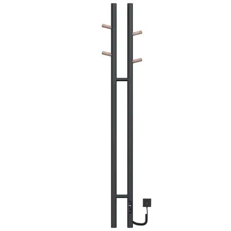 Электрический полотенцесушитель  DUOFIT.E2.L.25х140.H4.40.TIMER.BLACK-WOOD