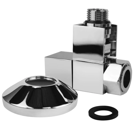 Вентиль угловой квадратный гайка-штуцер  3/4''x1/2'' - фото 1