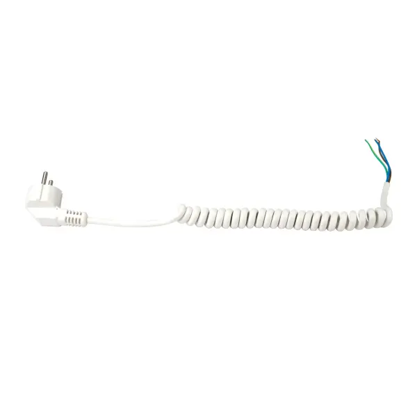 Кабель витой с евровилкой, белый (250V, 16A, IP20)