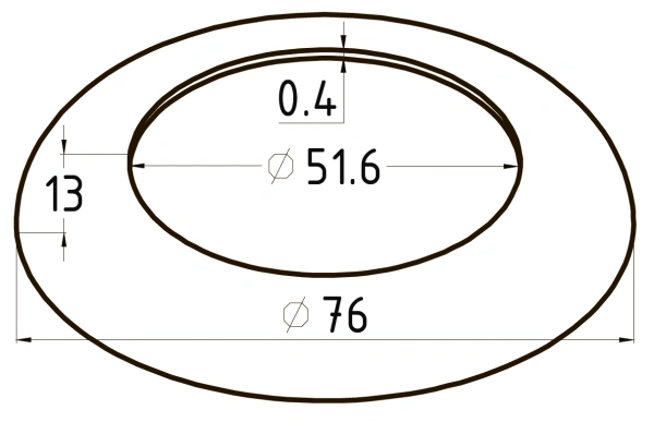 Низ стойки нержавеющий малый Ø50/Ø76