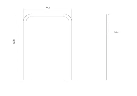 Велопарковка из нержавеющей стали Olimpic - фото 1