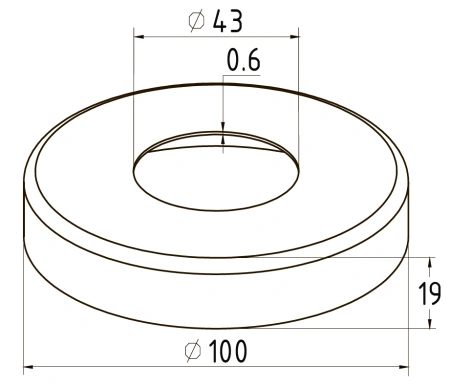 Низ стойки нержавеющий большой Ø42,4/Ø105 - фото 1