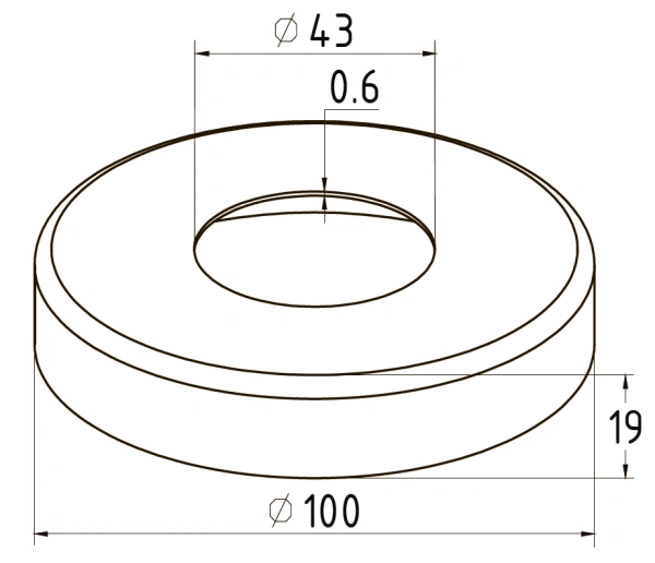 Низ стойки нержавеющий большой Ø42,4/Ø105
