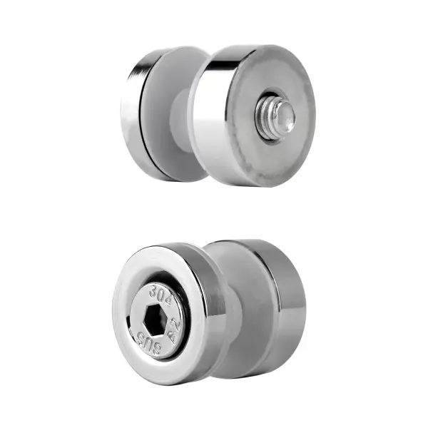 Стеклодержатель нержавеющий точечный плоский маленький (тип 2)