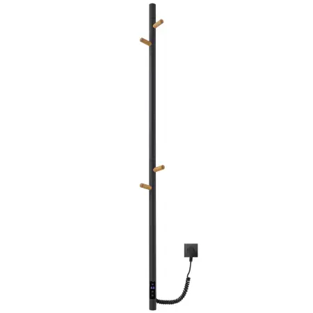 Электрический полотенцесушитель PRIMUM.E2.L.15x140.TIMER.BLACK-WOOD