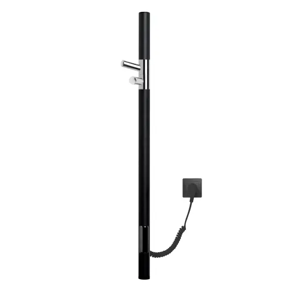 Полотенцесушитель Gloss & Reiter электрический ENKEL.E2.L.15х75.H2 Таймер, чёрный/хром