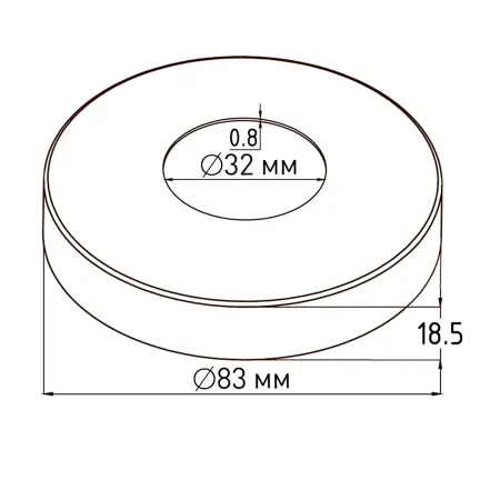 Низ стойки нержавеющий средний Ø32/Ø83 - фото 3