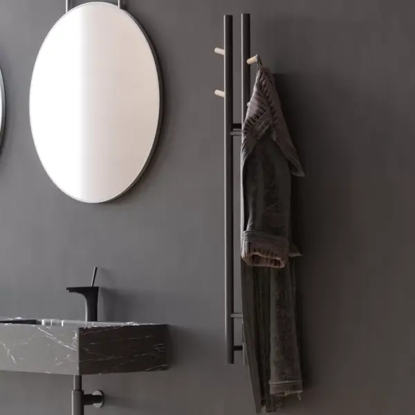 Электрический полотенцесушитель  DUOFIT.E2.L.25х140.H4.40.TIMER.BLACK-WOOD