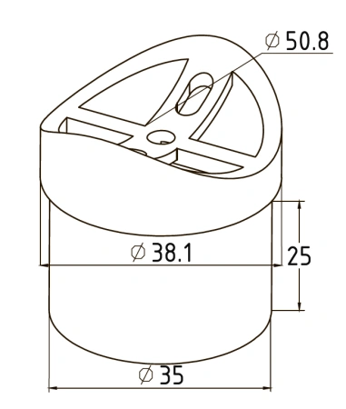 Седловина нержавеющая прямая 38/50,8 - фото 1