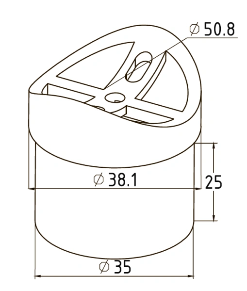Седловина нержавеющая прямая 38/50,8